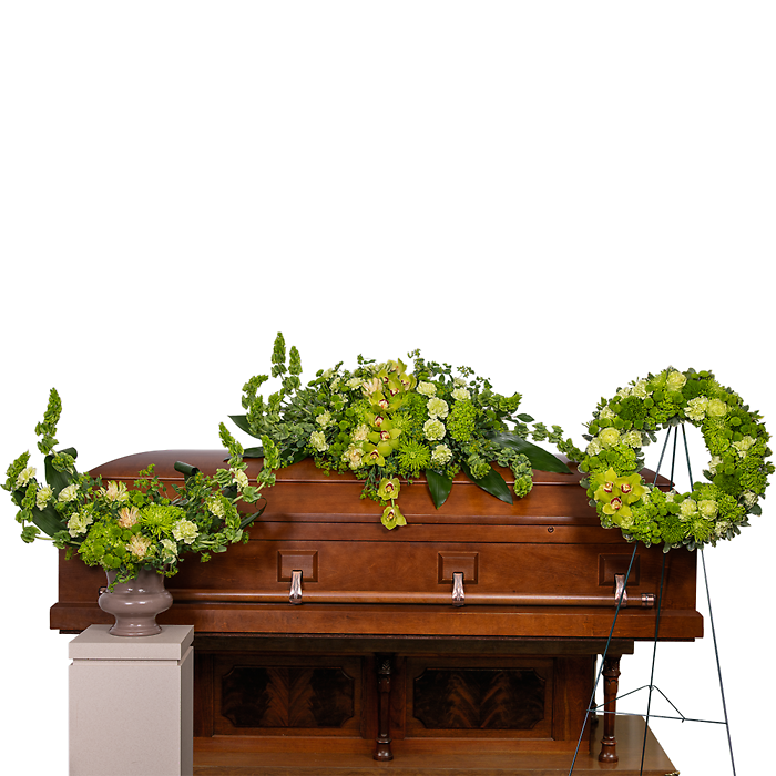 Tranquil Oasis Trio with Orchids