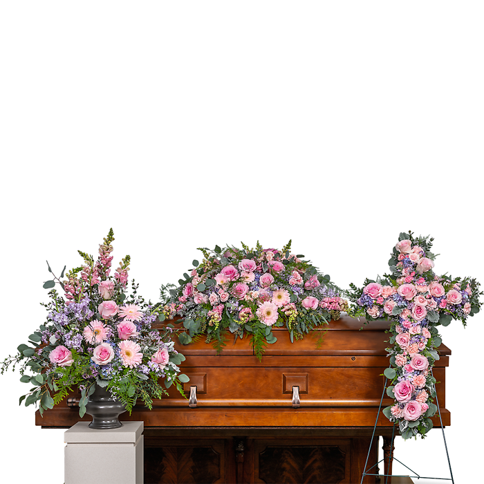 Glorious Garden Trio with Cross