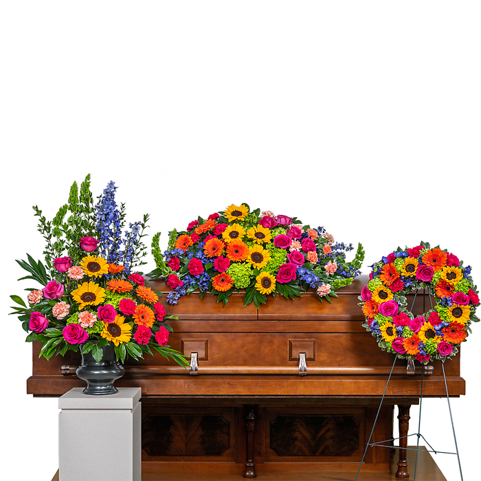 Forever Blooming Bright Trio with Wreath